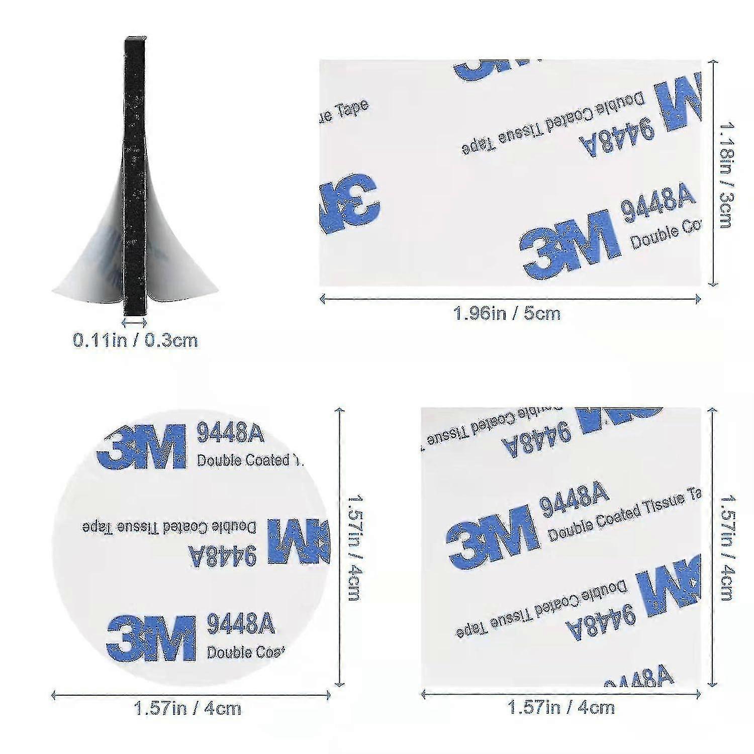 Double Sided 3m Adhesive Pads - 60pcs Foam Tape Pads compatible with Mounting