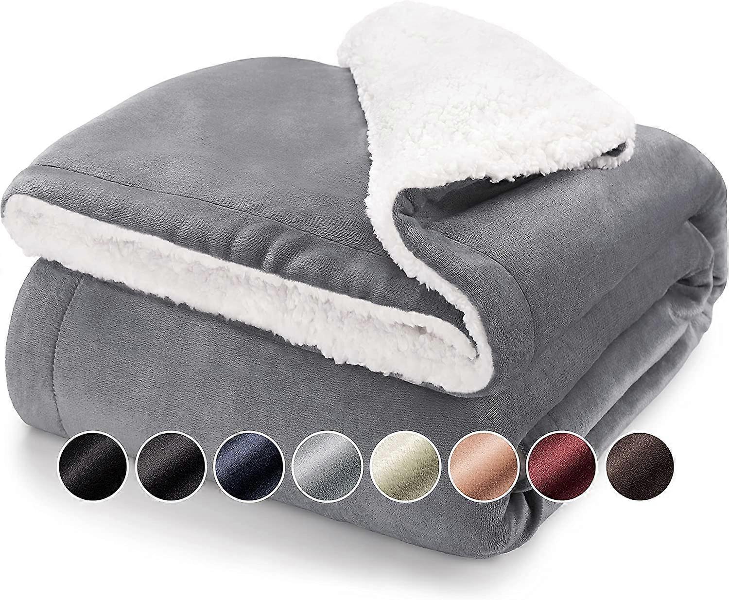 Couverture câline en sherpa - couverture polaire super douce de haute qualité comme jeté de canapé