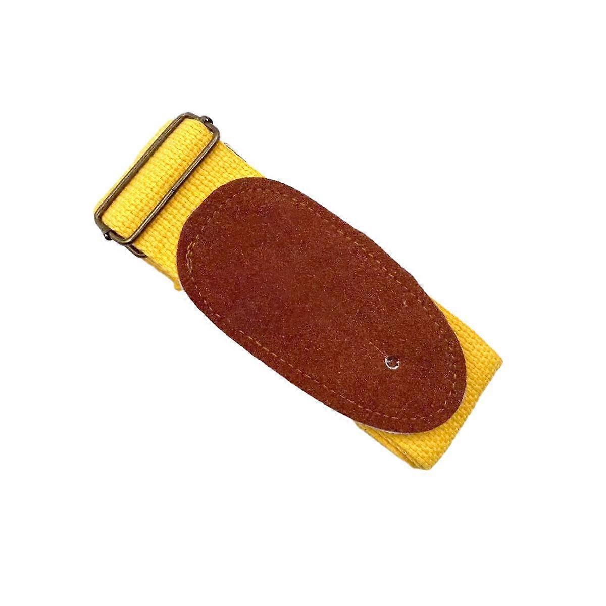 Sangle de guitare Folk Sangle de guitare en pur coton réglable Sangle de guitare électrique Sangle universelle pour guitare acoustique (jaune)