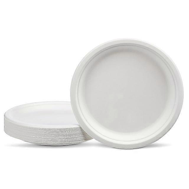 9 Inch Disposable Paper Plates Eco-Friendly Disposable Sugarcane Plates