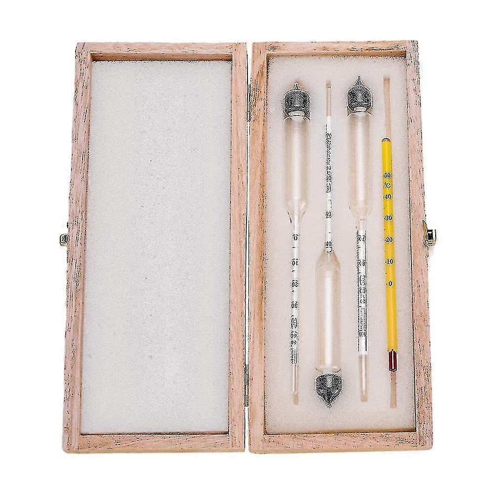 3pieces Hydrometer Alcoholmeter Tester Set Alcohol Concentration Meter