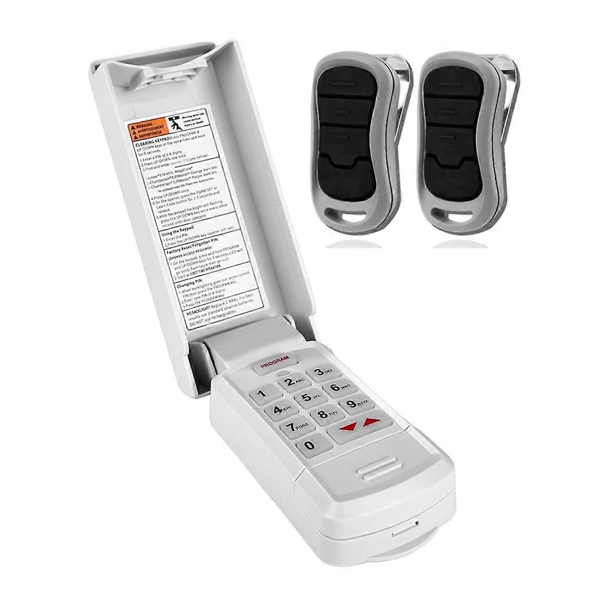 -R Garage Door Opener Keypad and 2 Pack G3T-R 3-Button Remote, for Genie Intellicode Technology and Overhead Opener