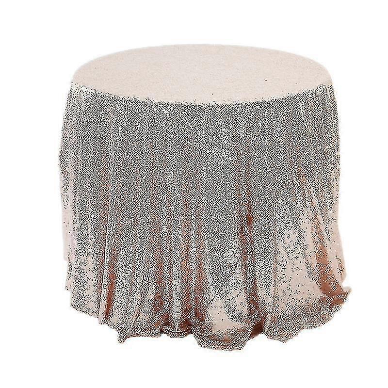 120cm Round Sequin Glitter Tablecloth Wedding Party Table Decoration S
