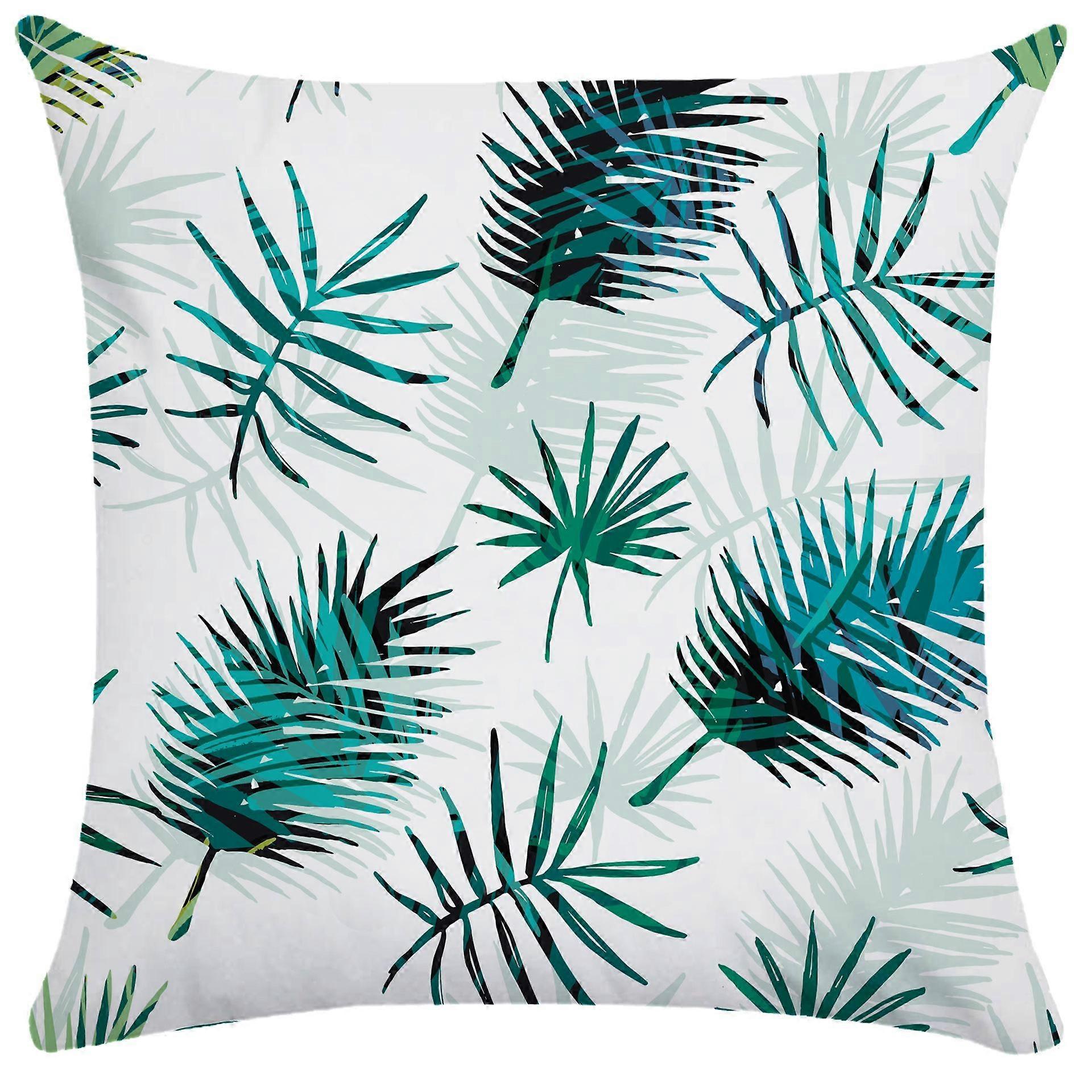 Plant Leaf Kussensloop Zachte Korte Pluche Kussensloop Tropisch Regenwoud Kussensloop Kussensloop Knuffelen Kussensloop Ontwerp 1946jpjcjh