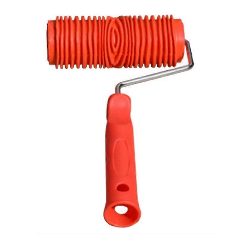 Wood Pattern Roller Paint Brush with Handle Rubber Wood Graining Knurling Tool
