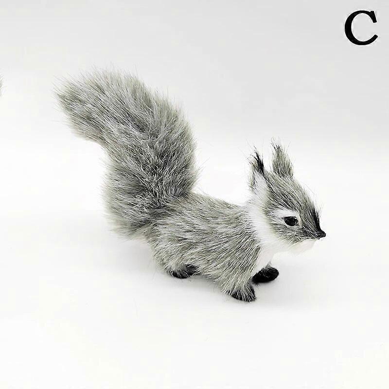 1Pc Mini Artificial Squirrel Figurines Miniatures Plush Simulation Squirrel Ornaments Fake Animal Christmas Table Decorations