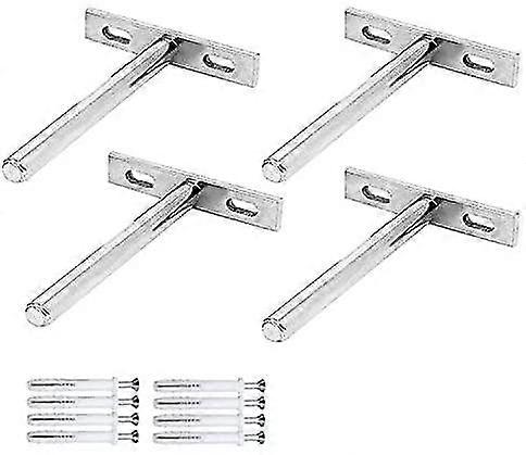 Pieces Invisible Floating Shelf Brackets Hidden Fixture T Shape Wall Shelf Bracket For Fixing Wooden Shelf Brackets Invisible Woodwork Diy Shelves