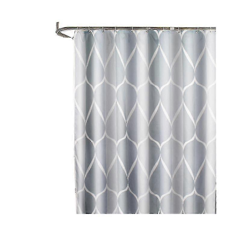 Shower/bath Curtains, Waterproof, Anti-mildew, Antibacterial, With Hooks (grey)