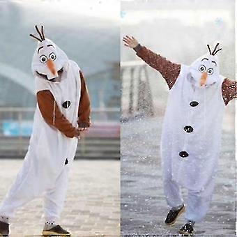 Olaf Frozen Adult Pupazzo di neve Costume Kigurumi Pigiama Cosplay