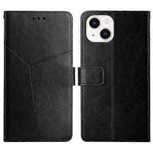 For iPhone 15 HT01 Y-shaped Pattern Flip Leather Mobile Phone Case