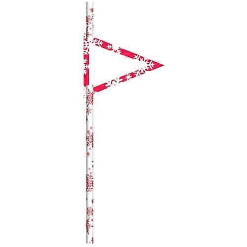 SNOWFLAKES Cupcake Straws 19cm Premium Quality Cupcake Straws (Pack of 24)