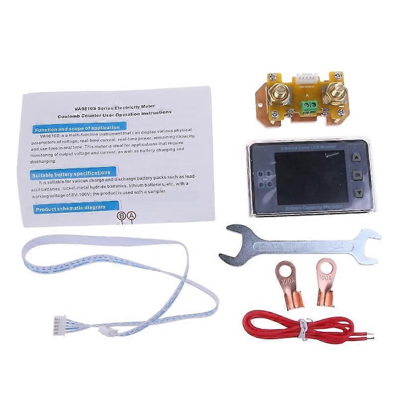 DC8-100V Battery Tester 100-500A Battery Capacity Tester Ammeter Voltmeter