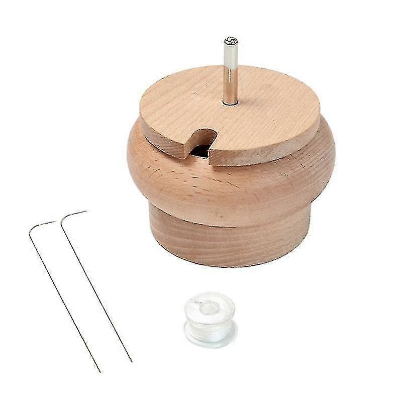 Beading Bowl Spinner With Lid Set,bead Spinner With 2 Beading Needles