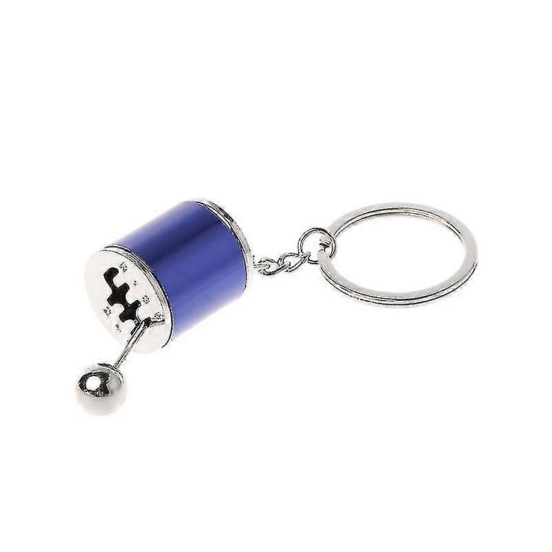 5 Colors Manual Transmission Gear Lever Keychain Gearbox Shift Lever Key Holder-blue