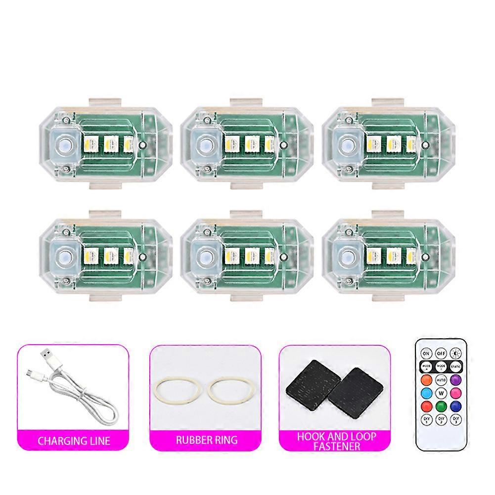 Remote Controlled Strobe Lights Set Easy Installation Warnings Lamp for MTBs Road Bike
