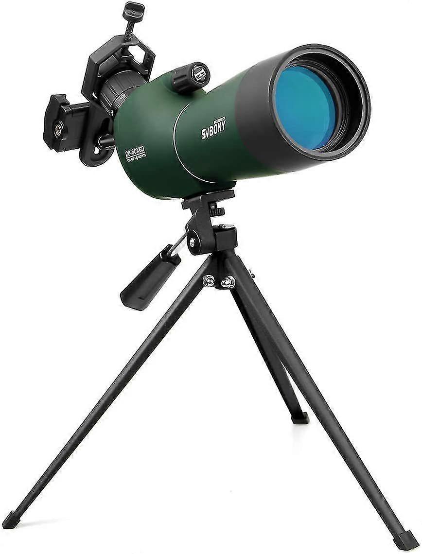 Svbony SV28 Spotting Scope 20-60x60 Bak4 Waterproof Prism Monocular Telescope Field of View 40-20m / 1000m Spotting Scope Sport Shooting with Tripod P