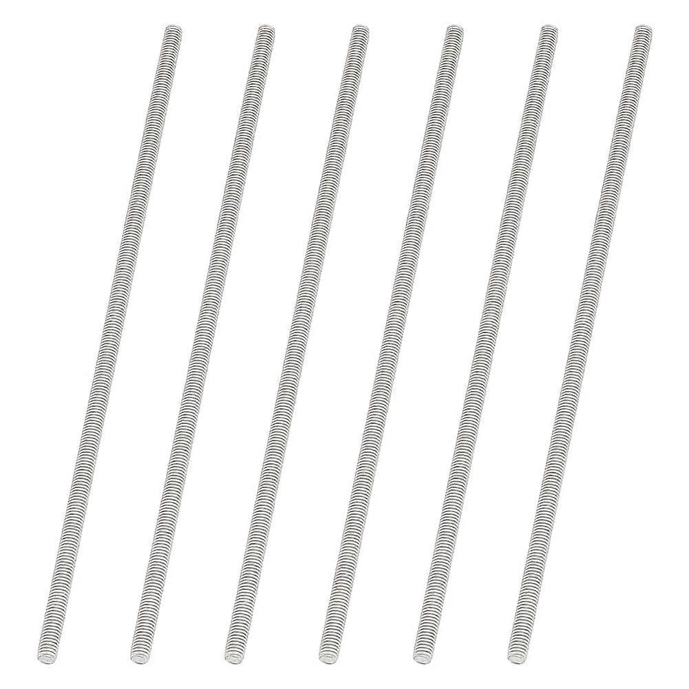6Pcs M5 7" Stainless Steel Fully Threaded Rods Threaded Rod & Studs Right Hand Thread Pitch for Anchor Bolts Clamps Hangers and U-Bolts
