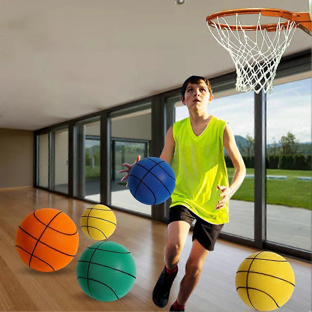 Indoor Handleshh Silents Basketball with Hoop Shock Absorbing Bouncing Basketball Toy for Kids