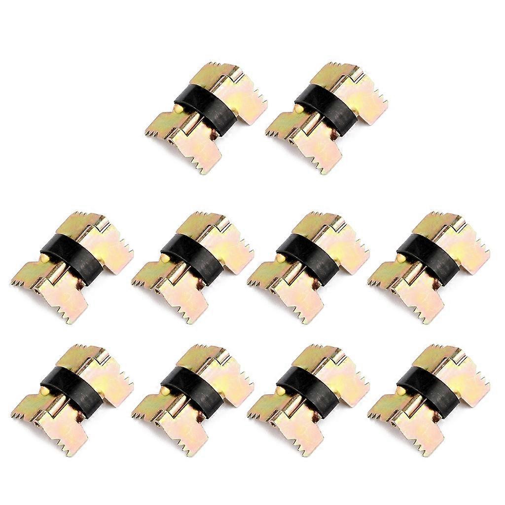 10 Pcs Self-locking Small Metal Spring Hinges Mini Furniture Support Hinges