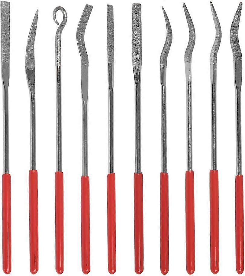 10 Pieces Alloy Needle Files for Grinding and Repairing Molds, 150# Grit File Kit for DIY Precision Modeling Work