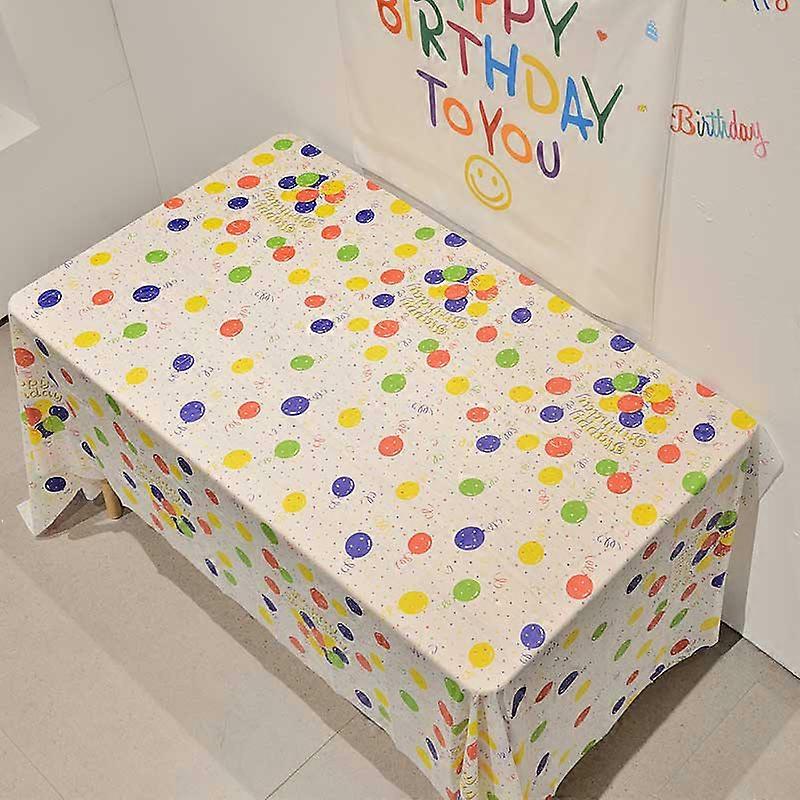 Birthday Tablecloth 137*274CM Plastic