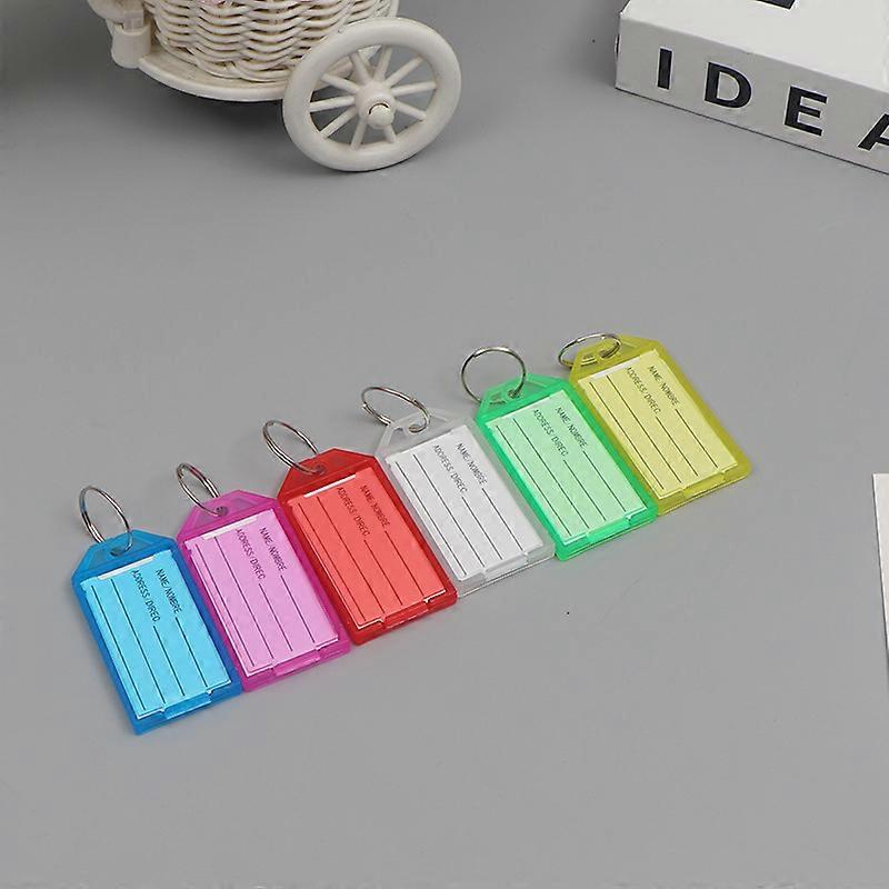 Writeable Key Fob, Pack of 30 Key Tags, Key Labelling Pendants with Blank Paper Labels, Key Tags for Bags