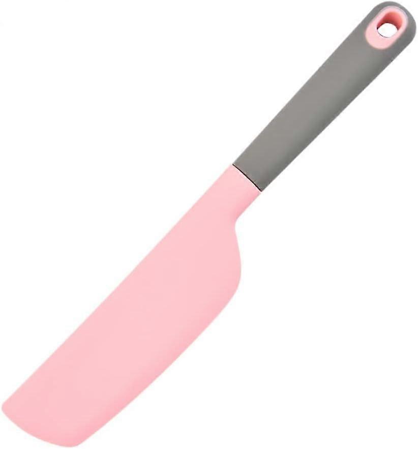 Silicone Spatula, One Piece Bread Knife, Large Salad Blender, Baking Butter Spatula, Cream Cake Spatula (Pink)