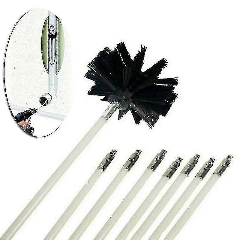 MIMIGO Drill Powered Chimney Cleaning Set Including Rods And Brushes