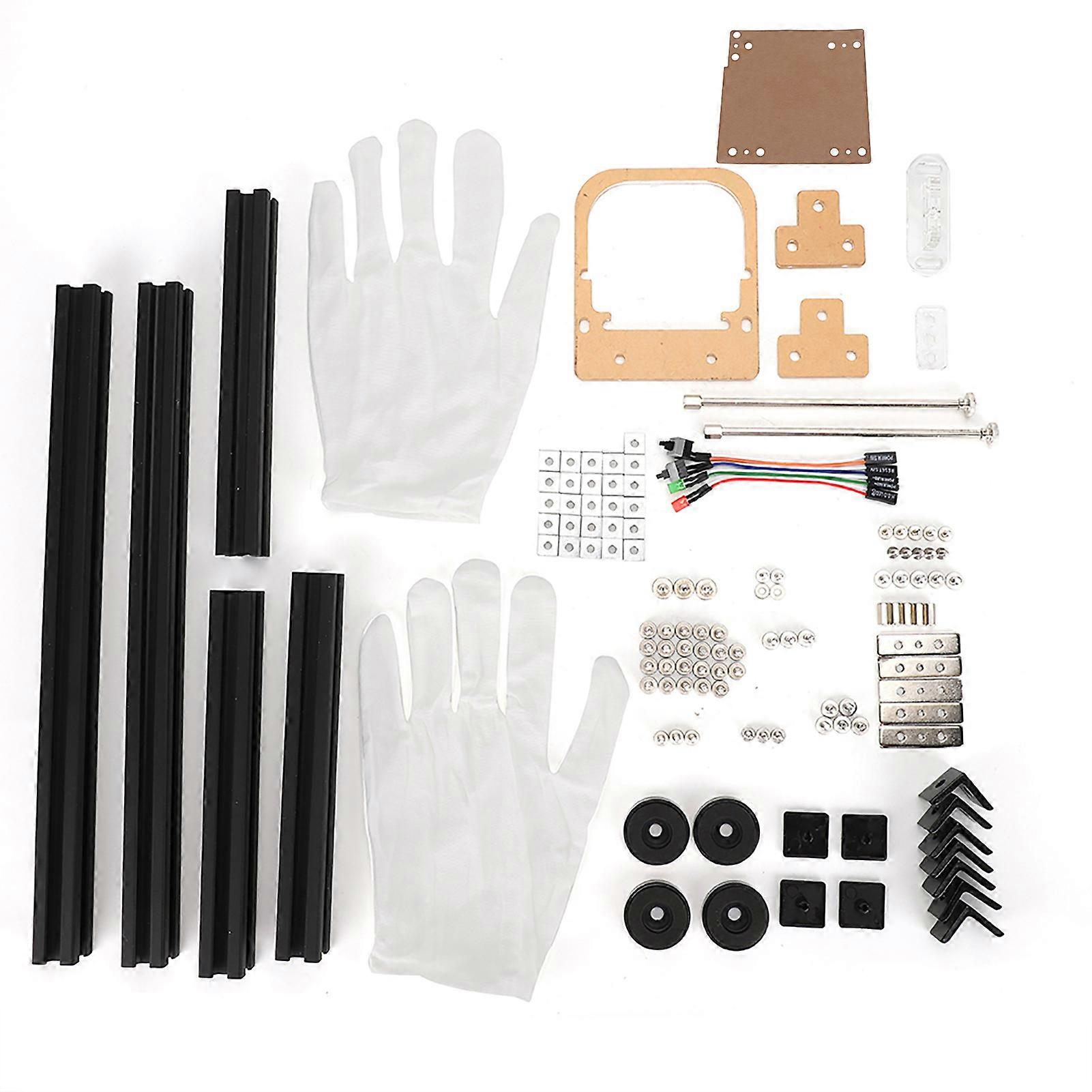 DIY Open Frame Wärmeableitung Aluminiumlegierung Computer PC Gehäuse Chassis für ITX (Schwarz S)