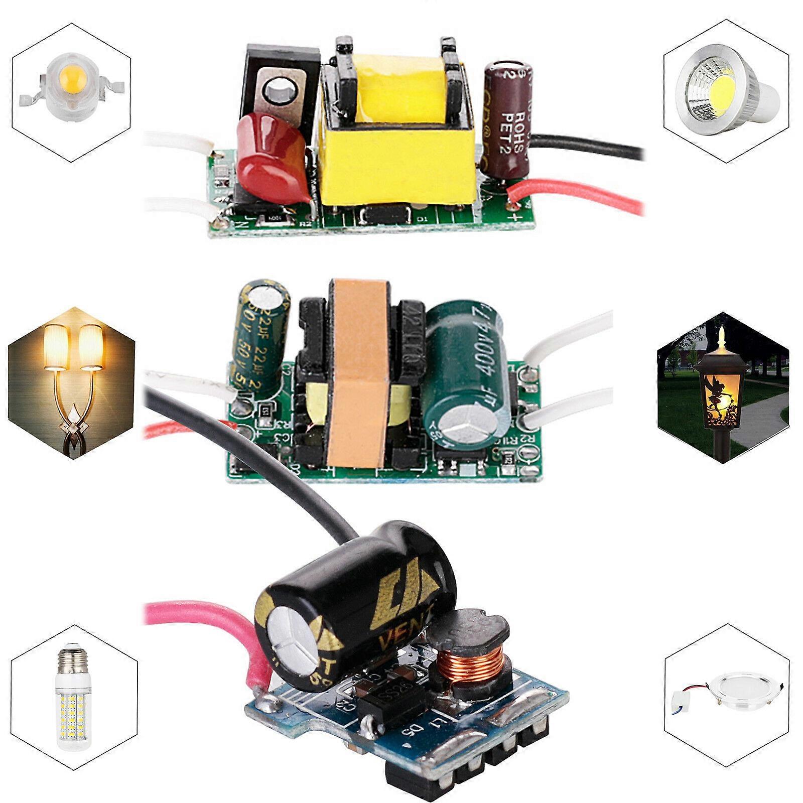 AC 110V 220V Dimmable 3W 4W 5W 7W LED Constant Current Driver Input Power Supply 200mA 300mA Light Lamp Transformers