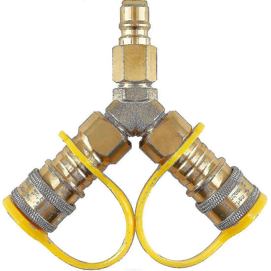 3/8 Zoll Y-Splitter Erdgas Quick Connect Adapter, geeignet für Erdgasgrill, Generator, Pat