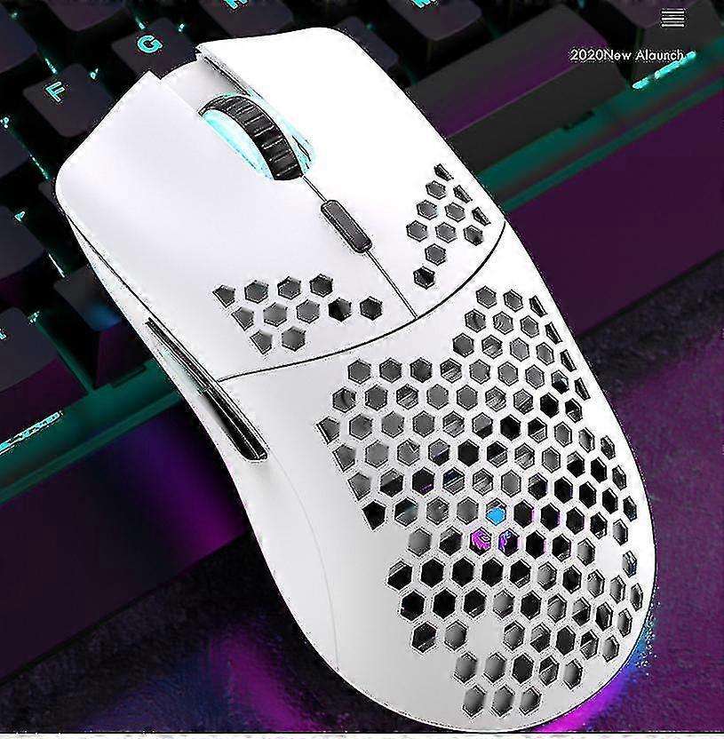 Mouse da gioco wireless, mouse per computer con guscio a nido d'ape, ergonomico