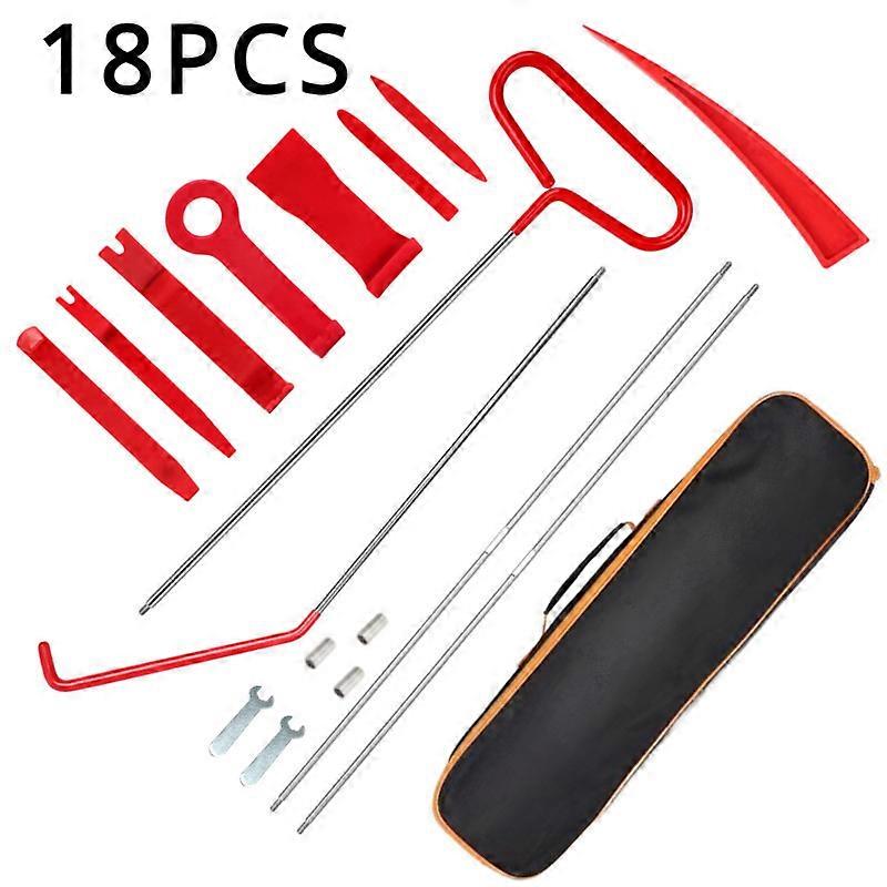 EAFC 21/18PCS Car Door Tool Kit Inflatable Air Pump Auto Window Door Open Fixing Gripper Tools Long Reach Kits with Carrying Bag