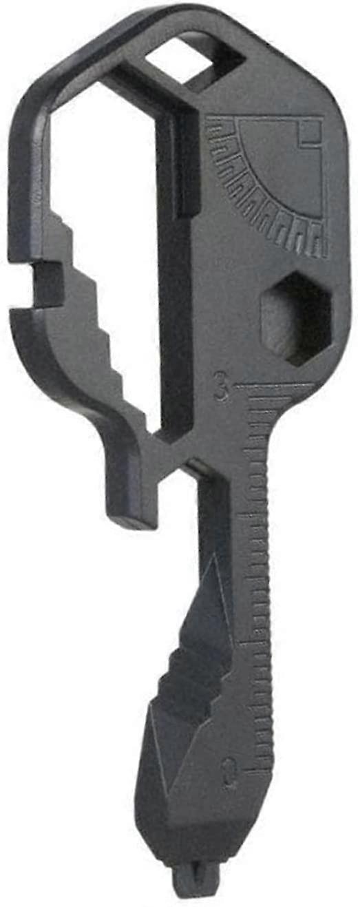 24 in 1 Multifunction Pocket Tool Stainless Steel Wrench Keychain Screwdriver Tools Outdoor Multi Tool for Bottle Opener Stripping Camping (Black)