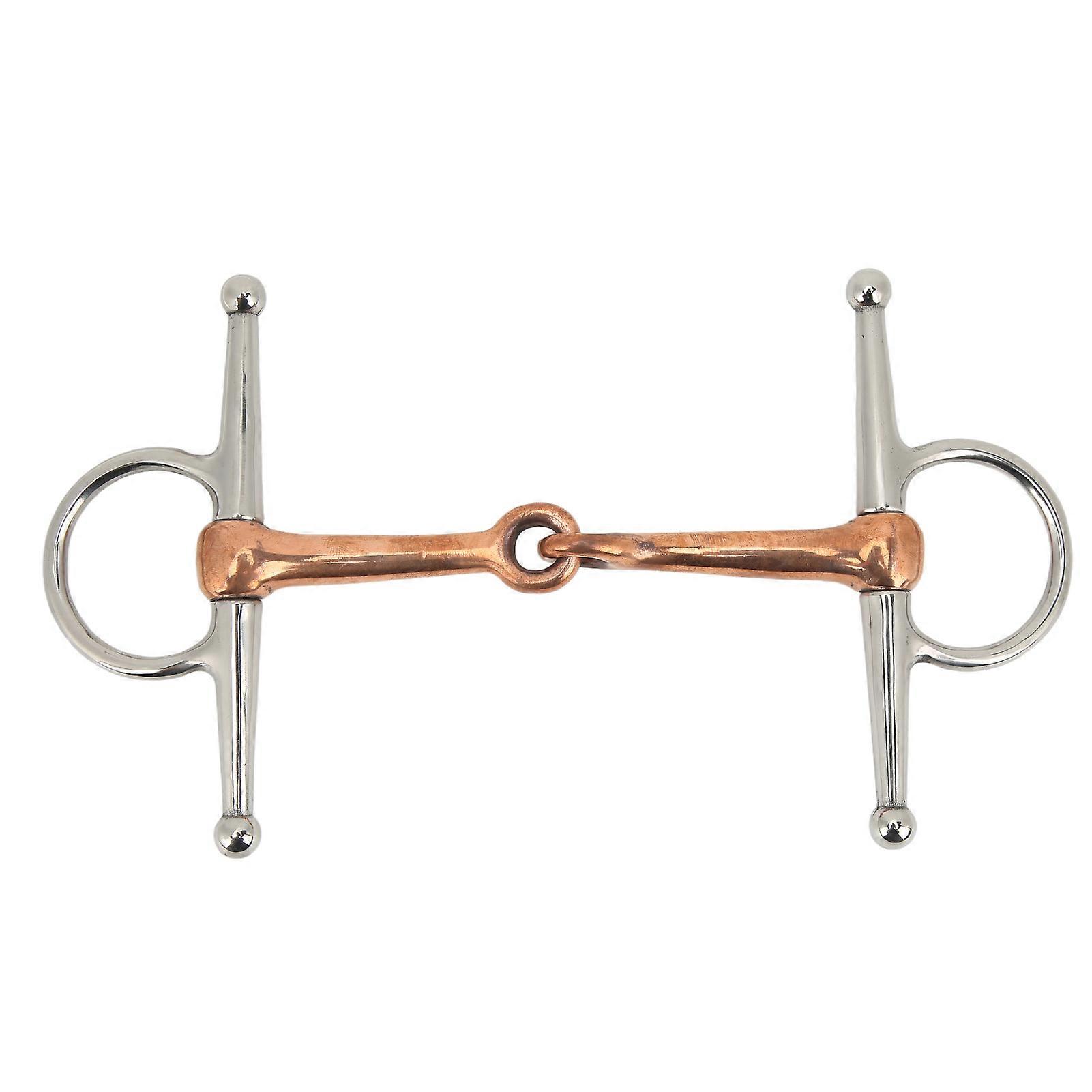 الحصان الخد الكامل Snaffle الفولاذ المقاوم للصدأ الدائري Snaffle بت متوافق مع ملحقات الحصان في الهواء الطلق 125mm