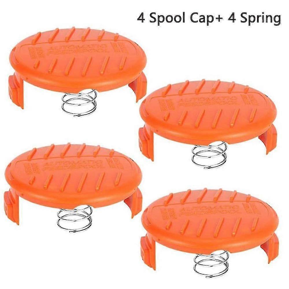 Compatible Replacing The Black & Decker Af-100 Lawn Mower Spare Spool Cap Covers With Spring For Trimmer Spool Tool Abs Material Strong And Durable Hi