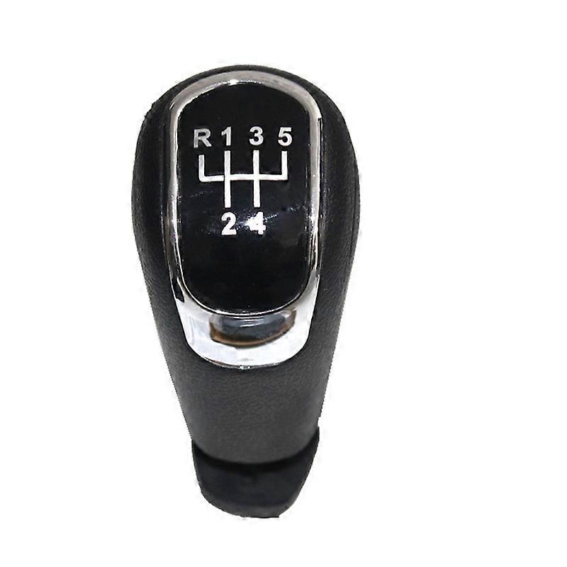 Chrome & Leather Car Shift Gear Knob Lever Gaitor Boot Cover For Skoda Octavia A5 A6 2004-2012