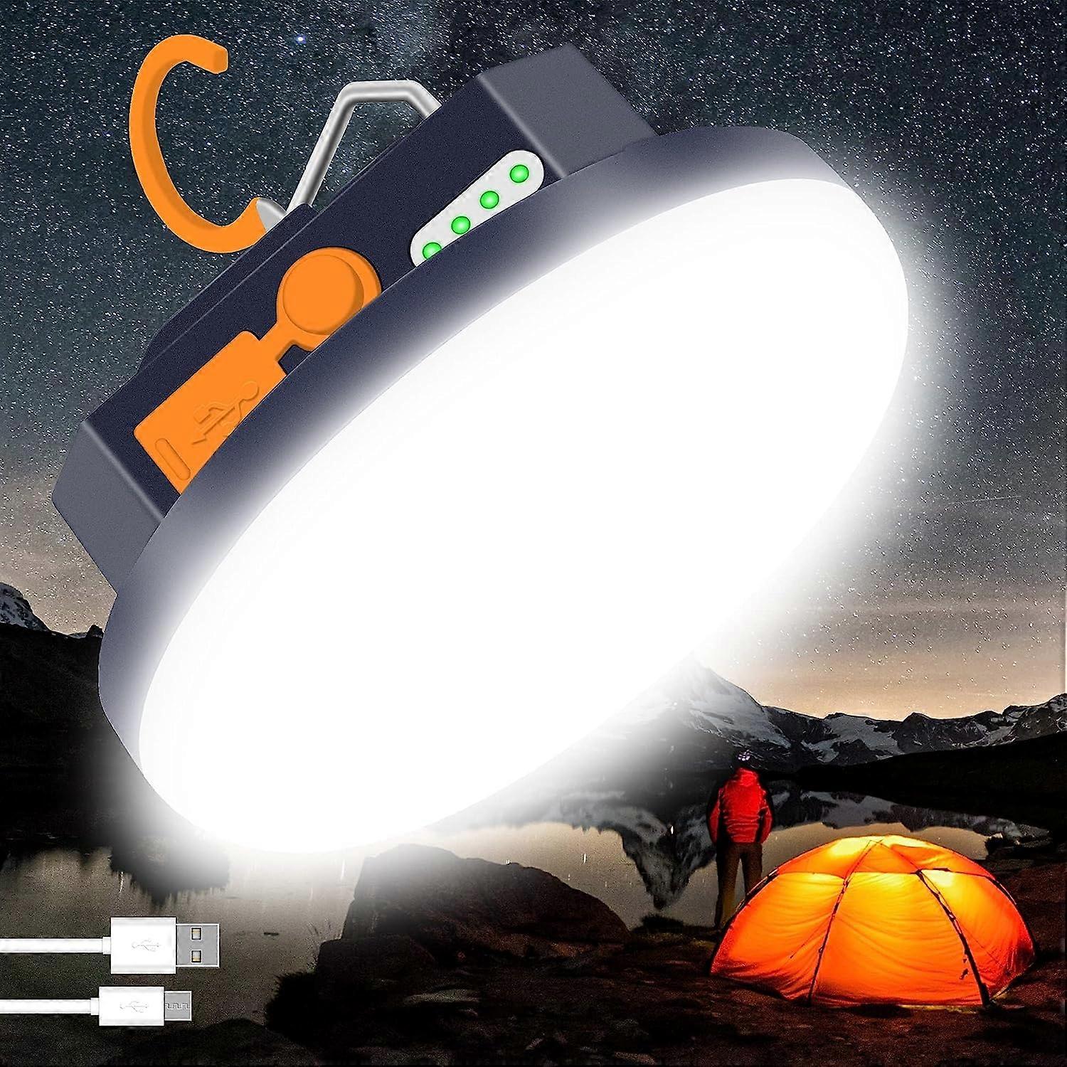 Camping 便携式,4800 mAh USB 可充电 Lumire de Tente avec Base Magntique,IP65 Rsistant l'eau LED 灯 4 种模式,用于 Camping Randonn