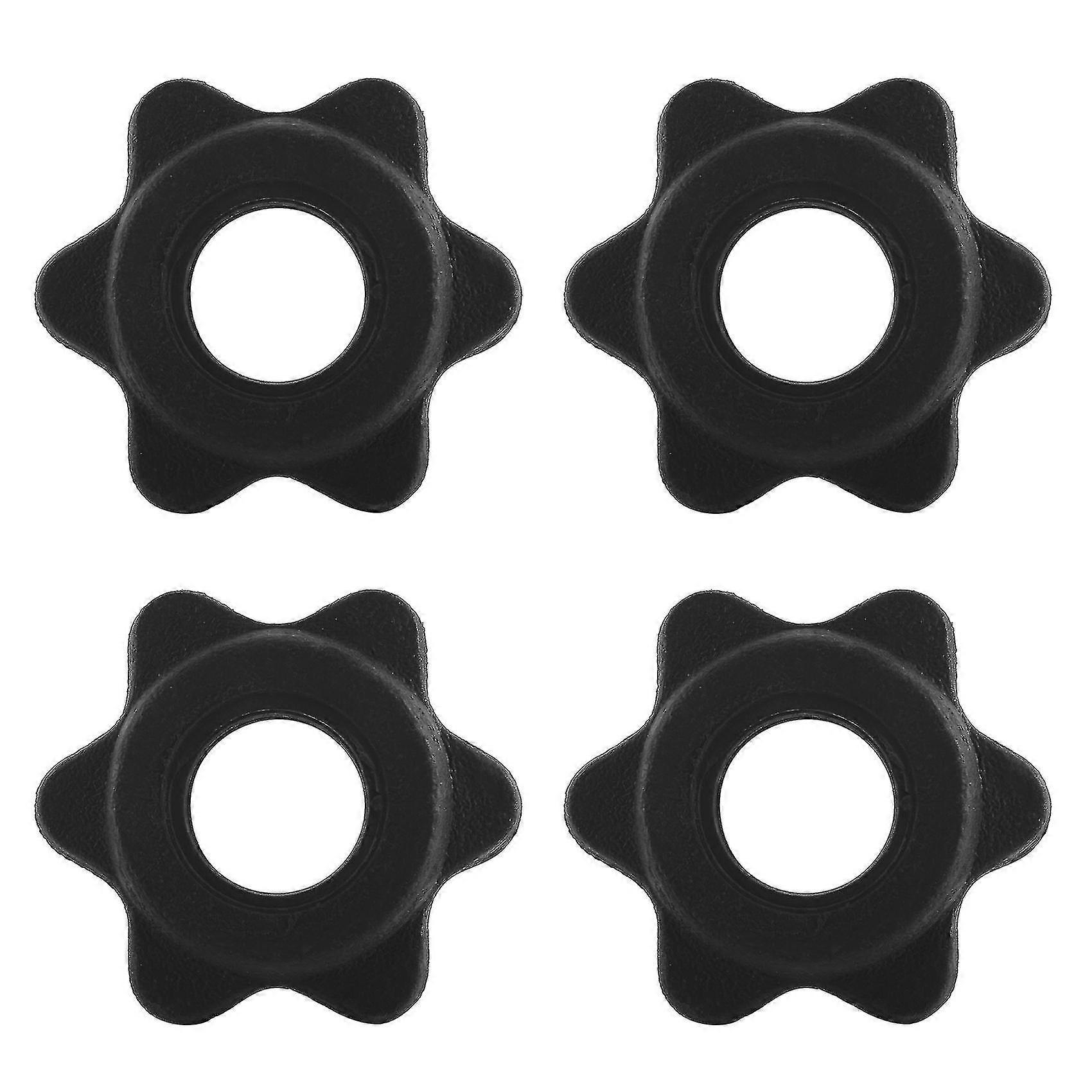 2 Pairs Dumbbell Hex Nut,dumbbell Rod Nut,spinlock Collars For Barbells Bars Training Sports