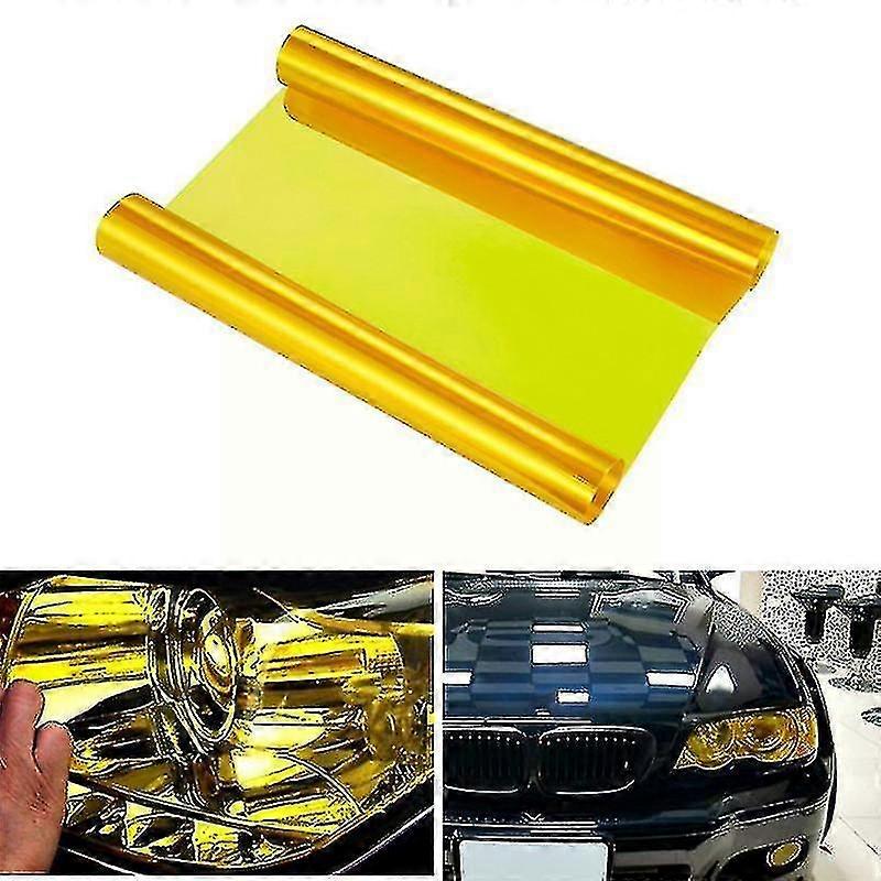 الأصفر سيارة ضوء المصباح الخلفي تينت الفينيل فيلم ورقة الضباب الدخان ملصق ملصق مات مصباح ضوء تغيير اللون فيلم Re S0v9-يوجيا-يوجيا