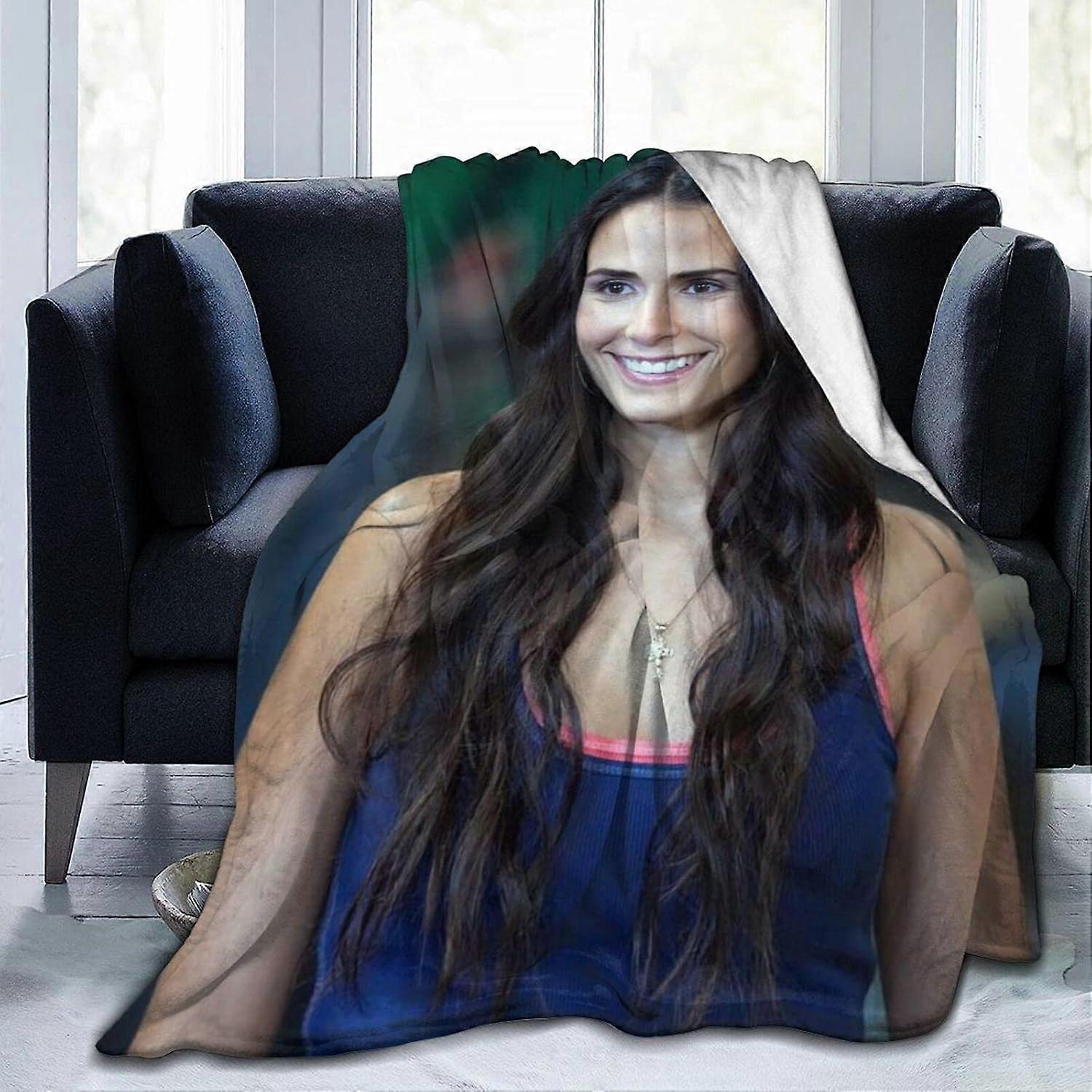 Jordana Brewster Blanket Ultra-Soft Flannel Blanket 3D Print Fluffy Plush Blanket Bedding Decor Throw Blanket for Living-DW11034