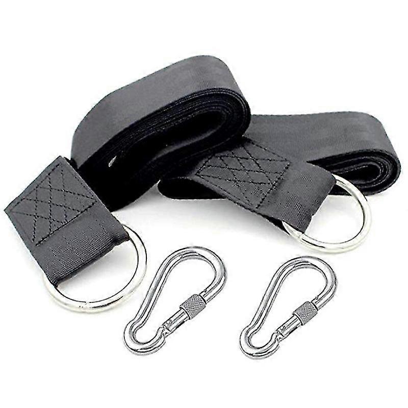 Tree Swing Hanging Straps, Tree Rope Swings, Hanging Kit With Safety Carabiners, Terylene, Suitable For All Swings And Hammocks, 5Cm*1.5M.