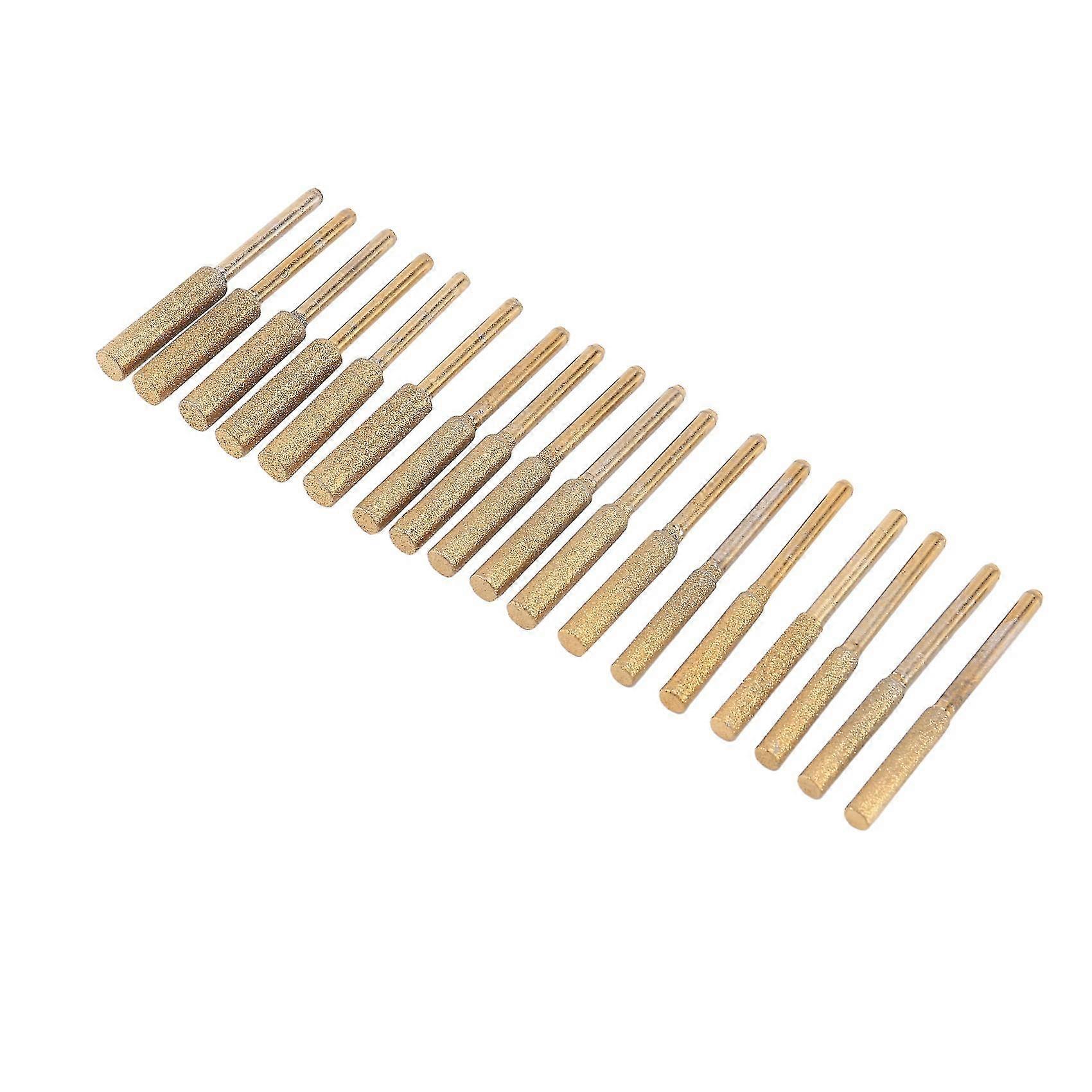 18pcs High Hardness Diamond Chainsaw Sharpener- Titanium Plated Burr Stone File,diamond Sharpening