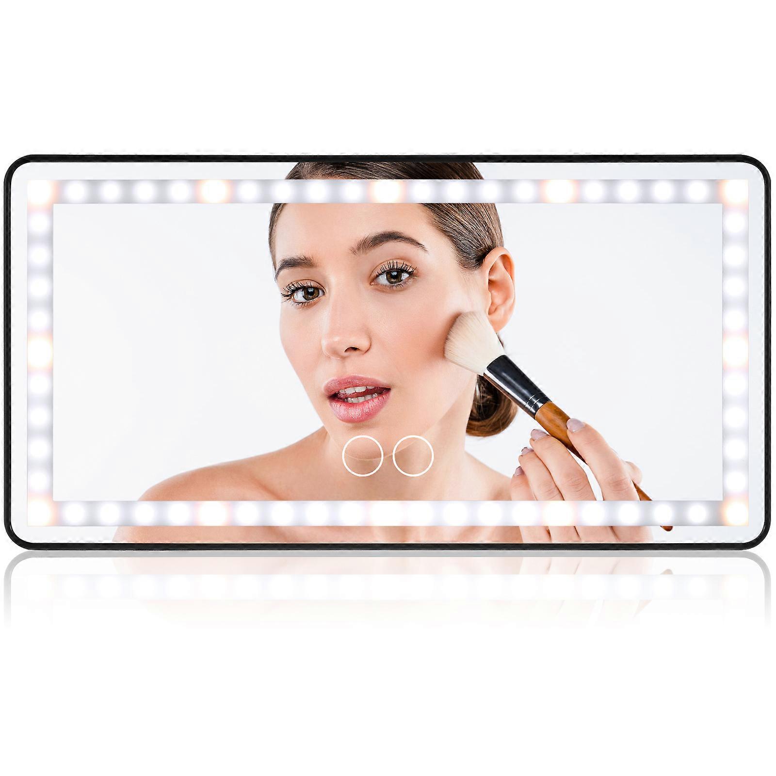 Visor Vanity Mirror Rechargeable Touch Control Car Sun Visor Led Makeup Mirror Interior Accessory