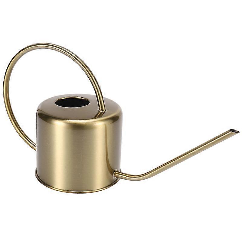 Watering Can Golden Garden Stainless Steel 1300Ml Small Water Bottle Easy To Handle Perfect For Wat