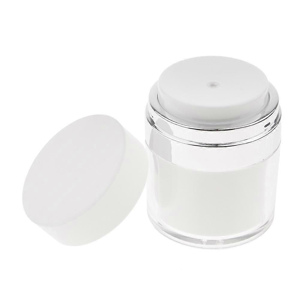 2x Empty Airless  Bottle Cream Jar Cosmetic Jar Make Up Container - 50g