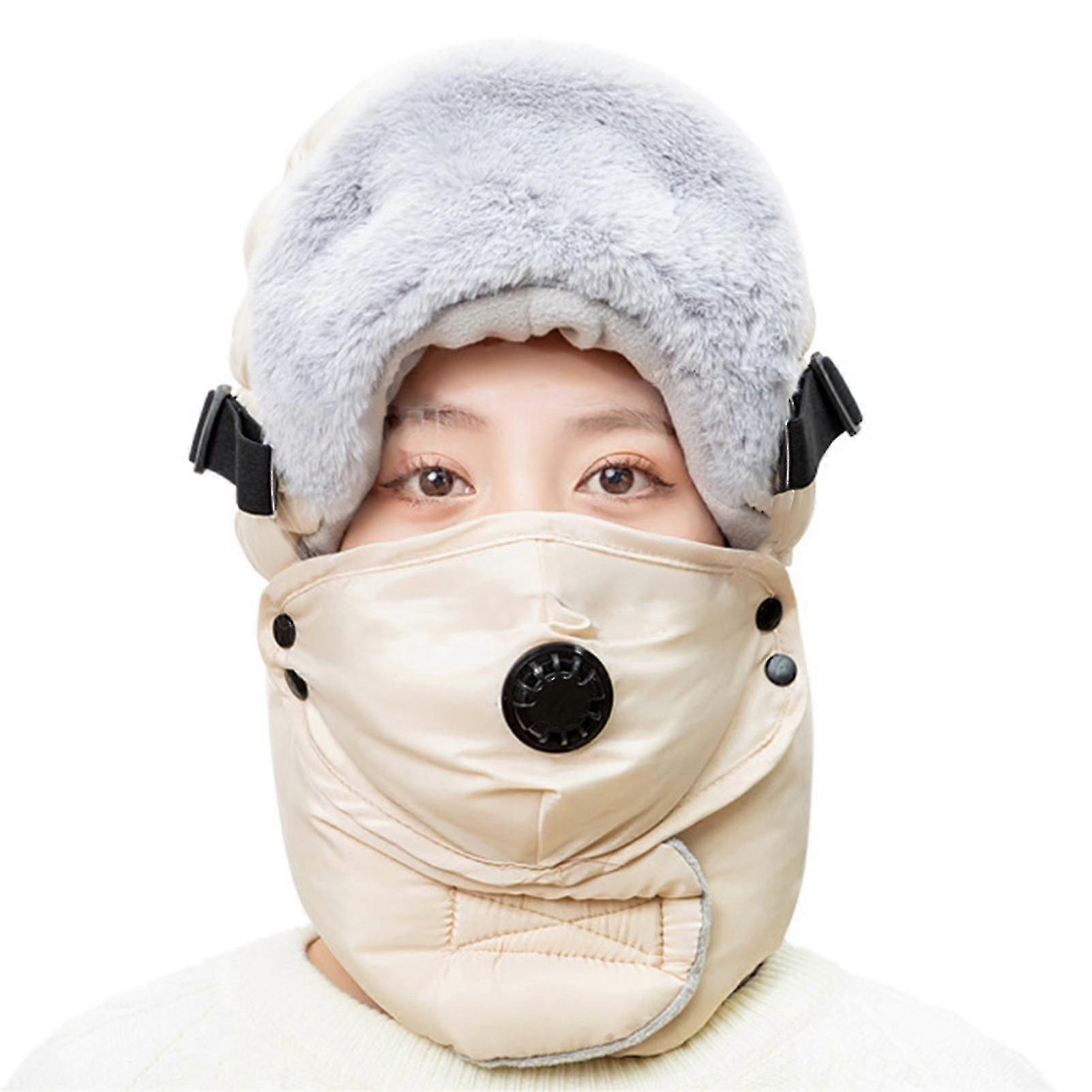 Warm Hat Multifunctional Thickened With Earmuffs Winter Thermal Trapper Hat