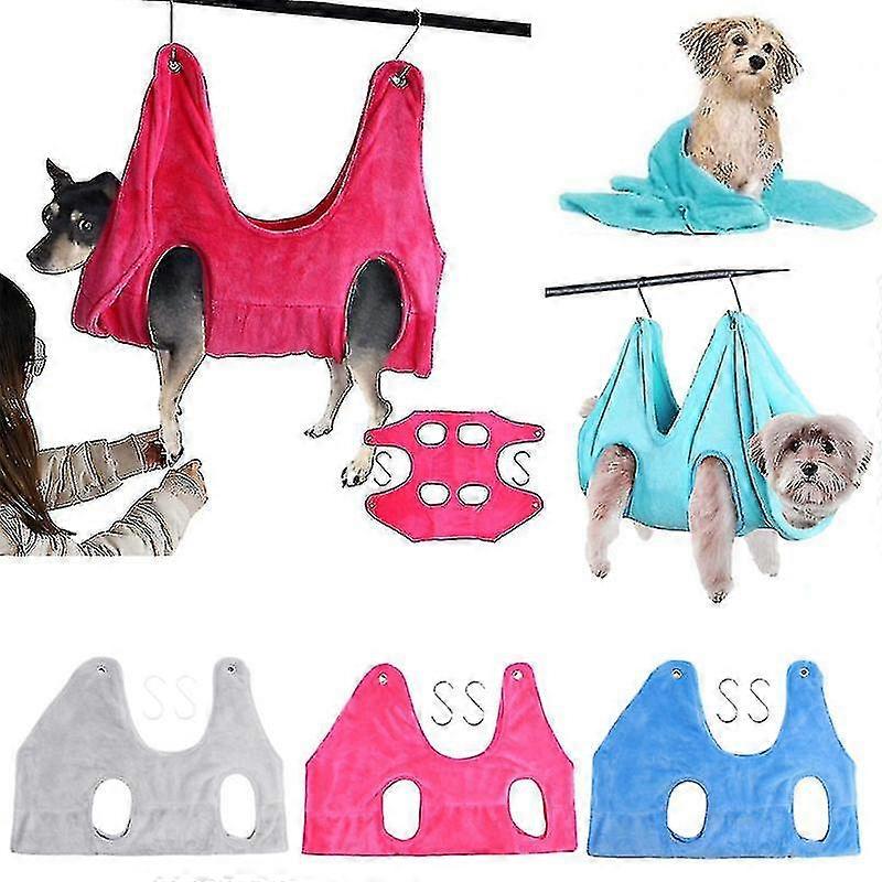 2 In 1 Pet Grooming Nail Trimming Hammock Helper Drying Towel Restraint Bag