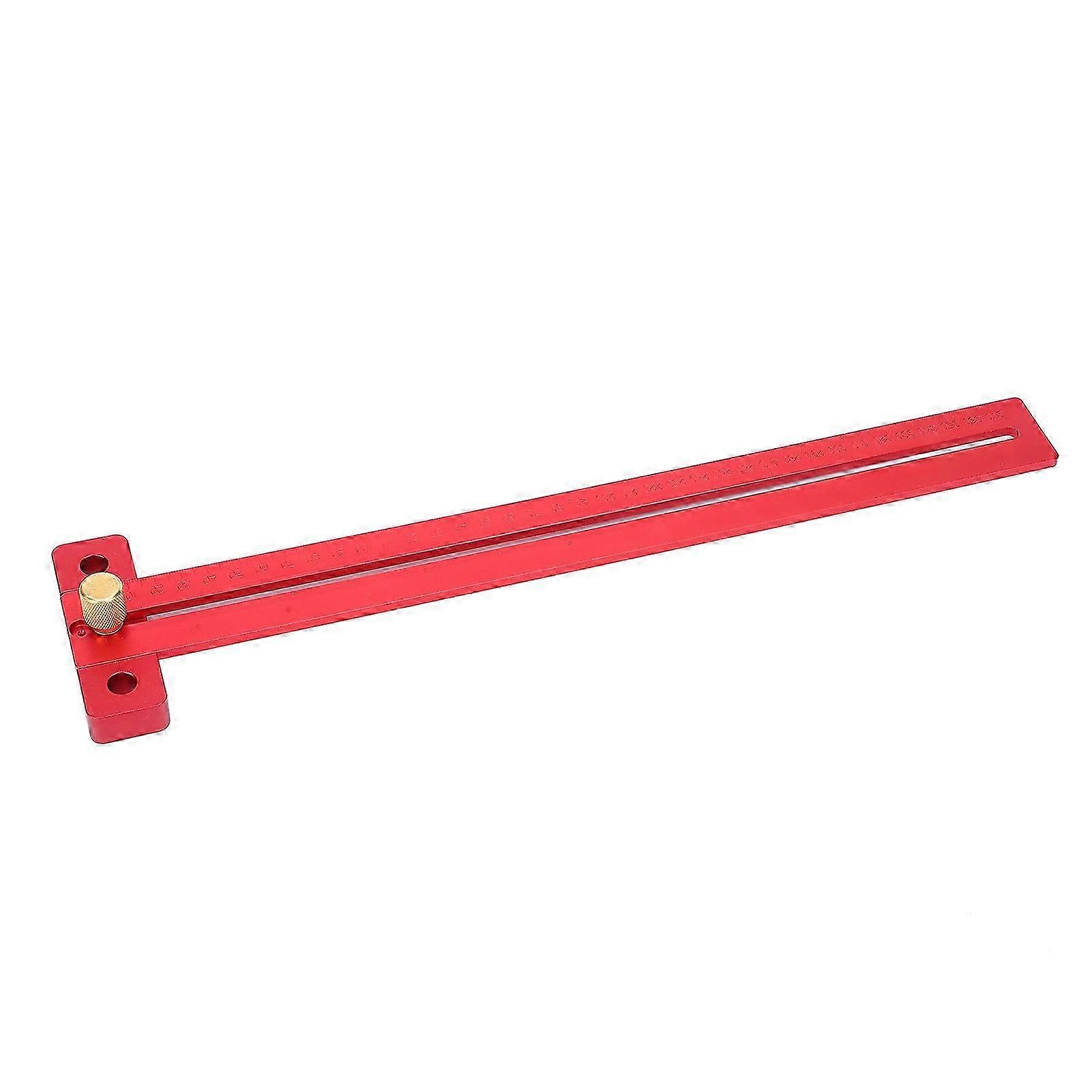 Aluminum Alloy T-Ruler 370mm Professional Woodworking Measurement Tool Scriber