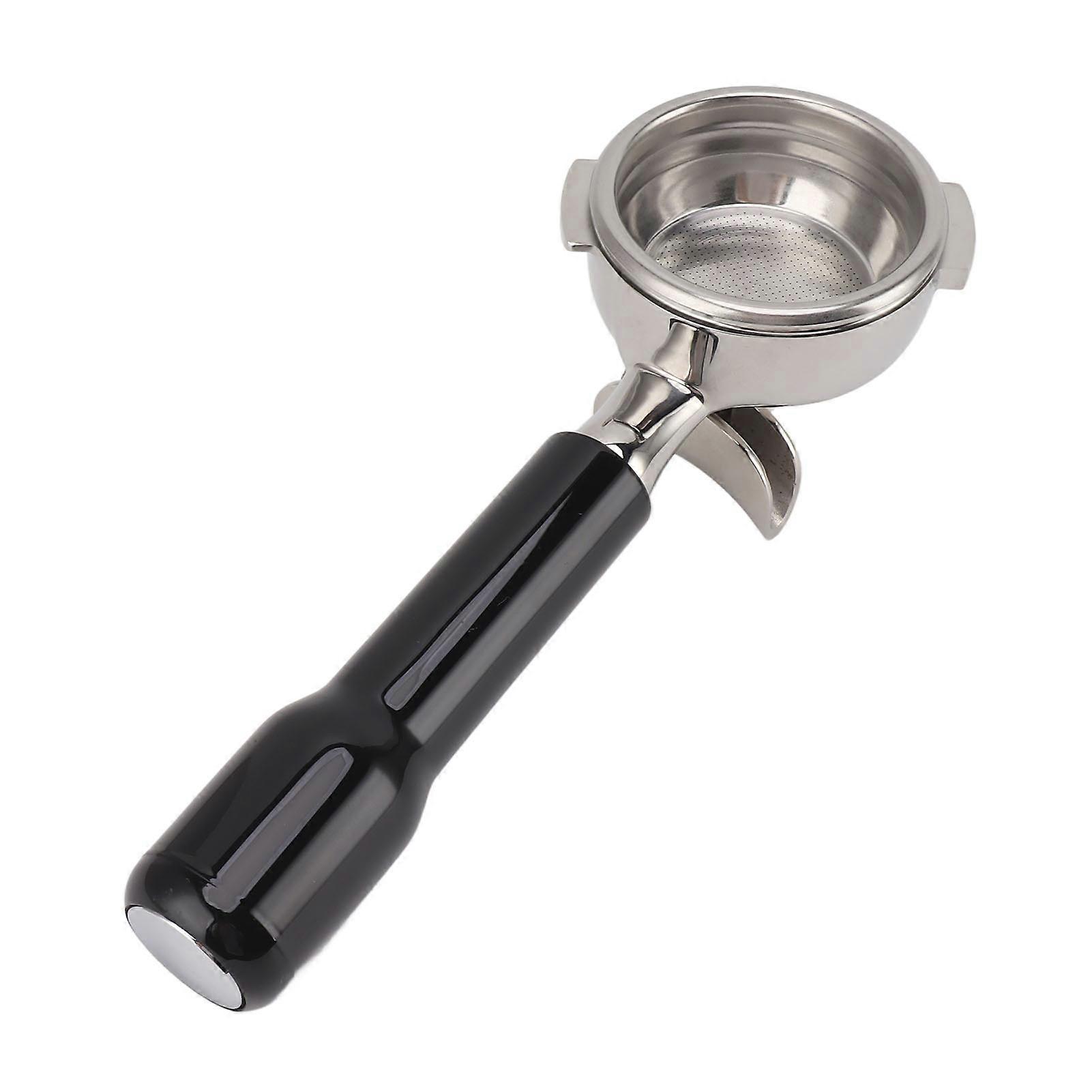 58 مم فلتر القهوة الفولاذ المقاوم للصدأ 2 الأذنين حامل فلتر قابل للفصل فلتر القهوة لقطعة استبدال آلة القهوة Nuova أسود